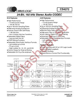 CS4272-DZZ datasheet  